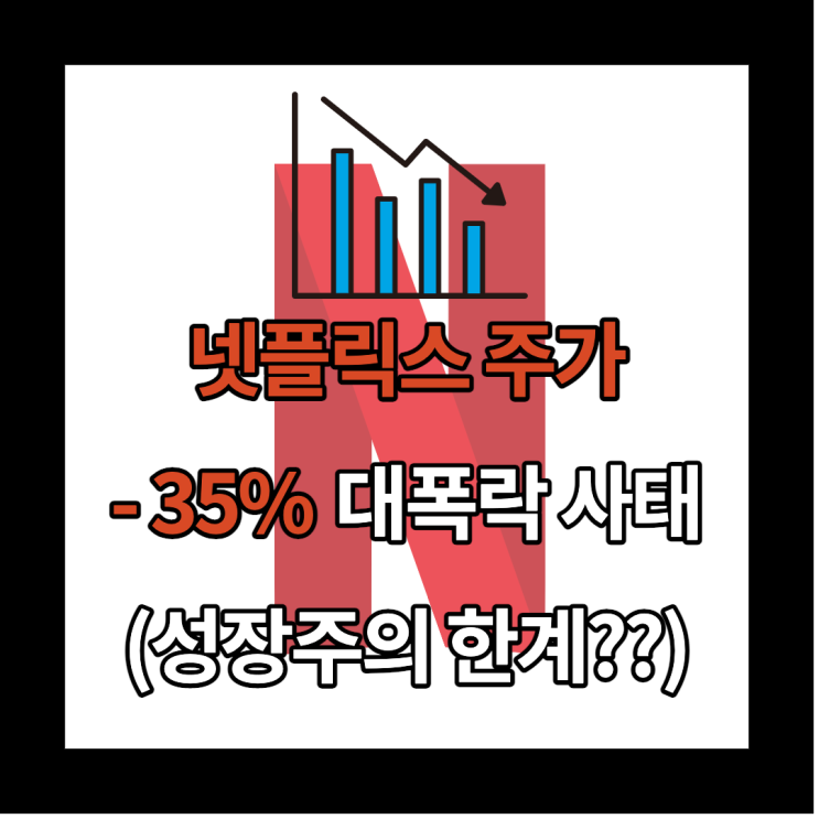  넷플릭스 주가 대폭락 사태 : 하루만에 35% 폭락한 이유