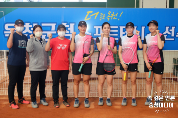  옥천군청 소프트테니스팀 춘계 연맹전 수상 휩쓸어