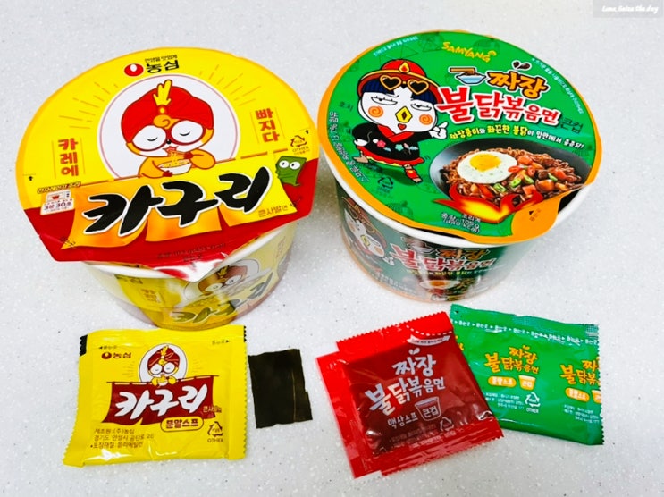  농심 카구리 삼양 불닭짜장볶음면 큰컵 :: 내돈내산의 오늘의 점심 라면