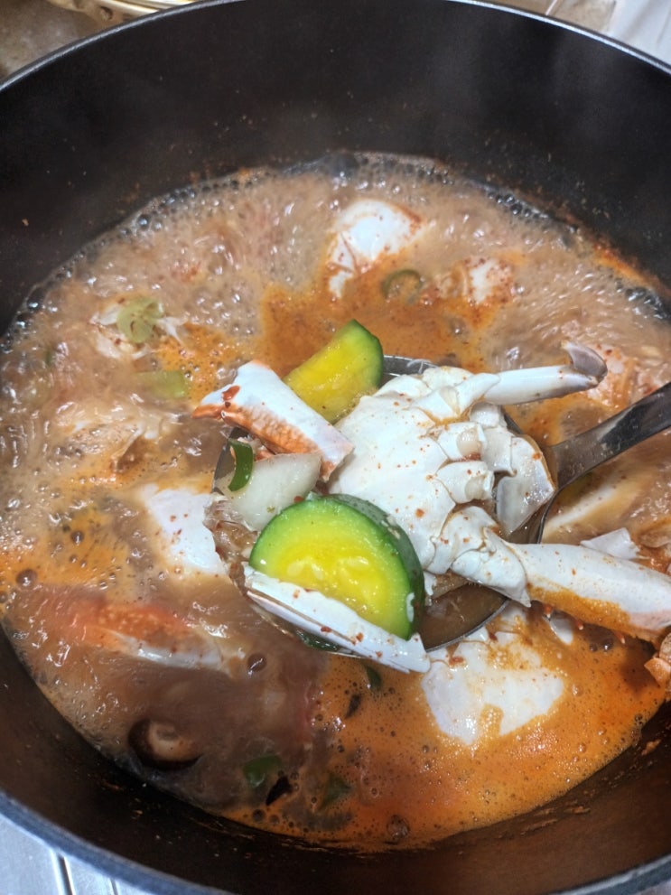  꽃게 된장찌개 냉동꽃게 된장찌개