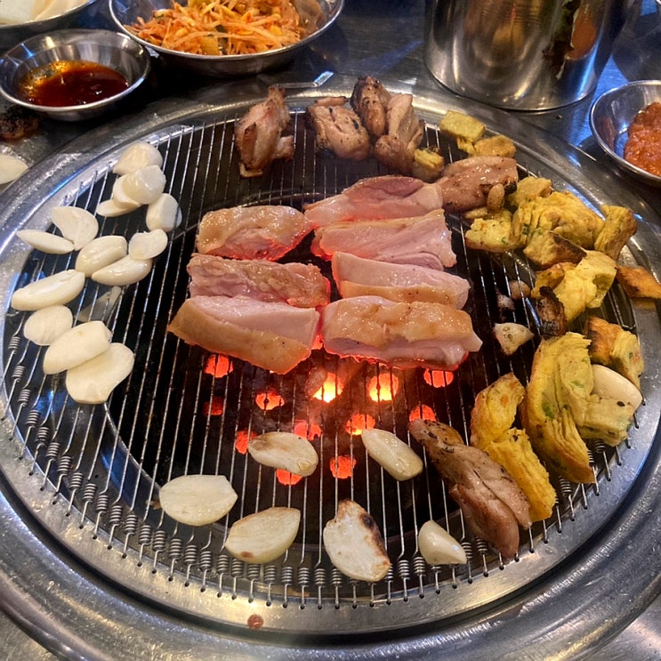  강서동 닭갈비 맛집 청주 월악닭갈비 연탄불에 구워먹는 곳
