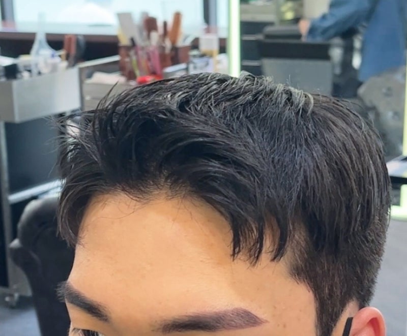 남자 드롭컷 M자 이마도 숏헤어스타일 가능