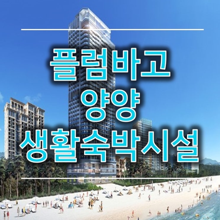 플럼바고 양양 생활숙박시설 분양 소식 플럼바고 양양 생활숙박시설 분양 소식
