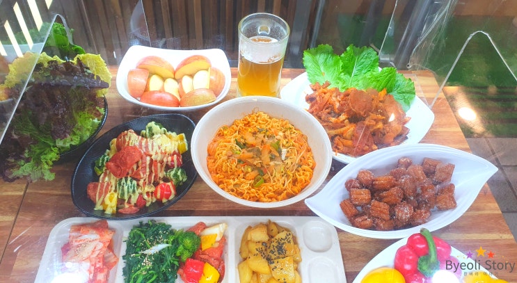  가성비왕 문정역 일루 퓨전 한식뷔페-맥주무한리필&명함 이벤트