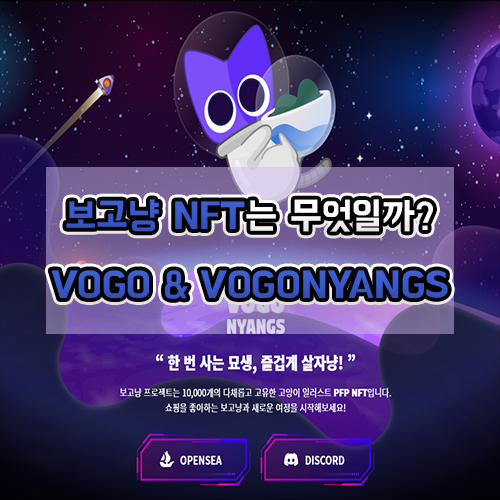  VOGO NFT : 보고냥이란 무엇일까?(VOGONYANGS NFT-1편)