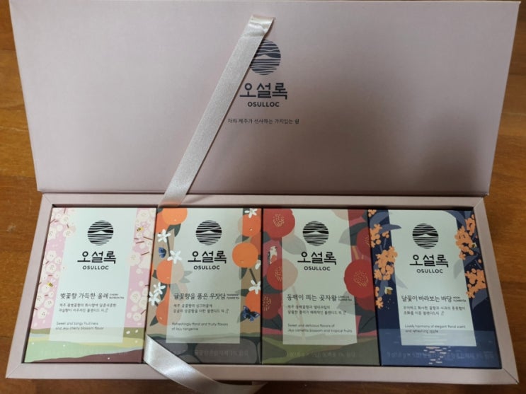  오설록 메모리인 제주 4종 티백 선물세트