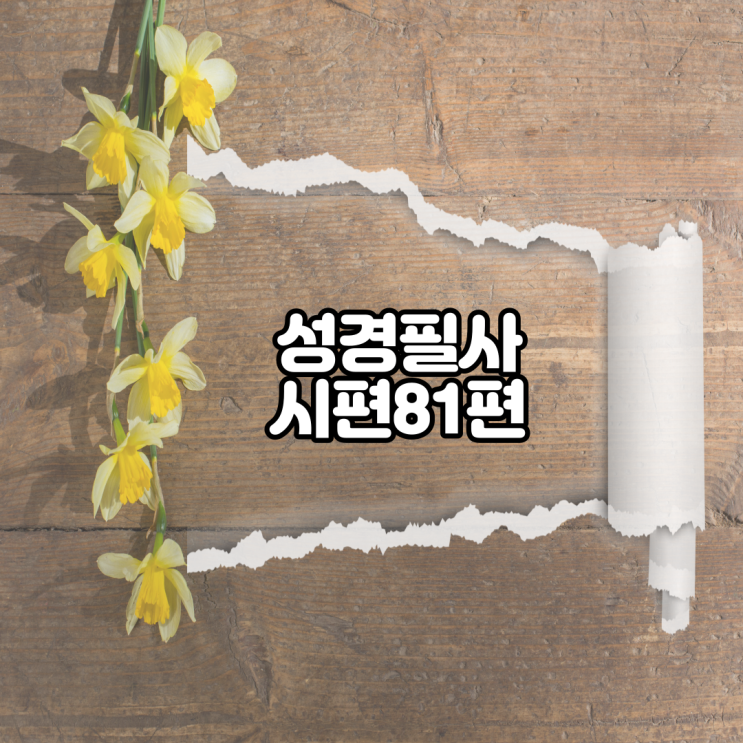  시편 81편 성경필사