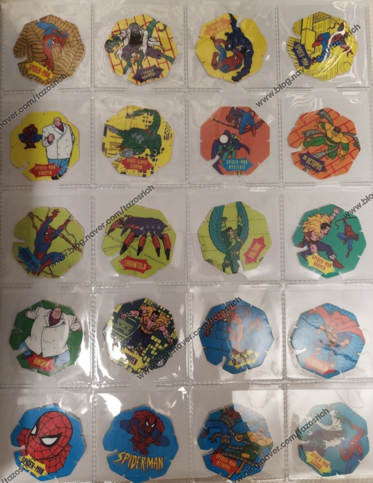 1996 BN TROCS Spiderman Tazos complete collection of 30/30
