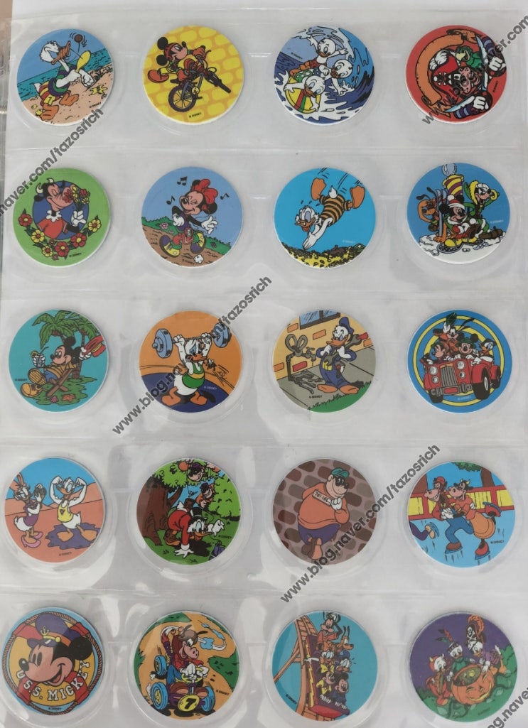  1995 EVERCRISP Disney Characters Tazos complete collection of 41/41