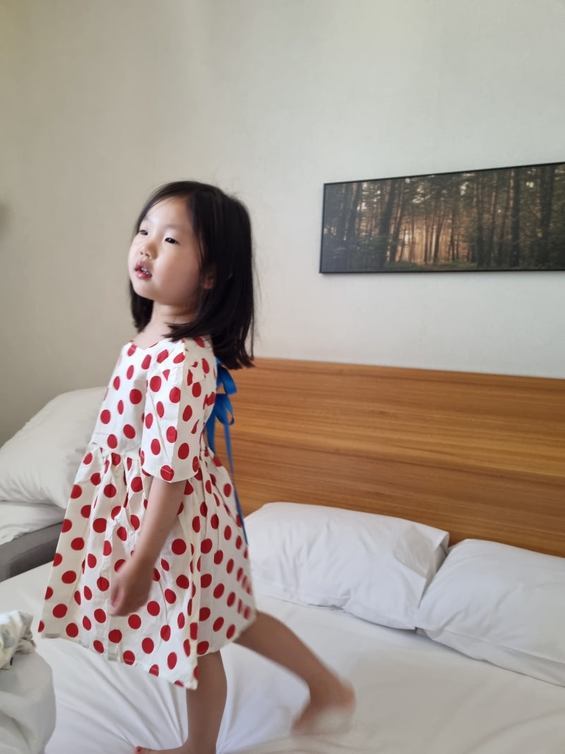 쁘띠람 여아여름원피스 아동의류쇼핑몰 통통리본땡땡이원피스