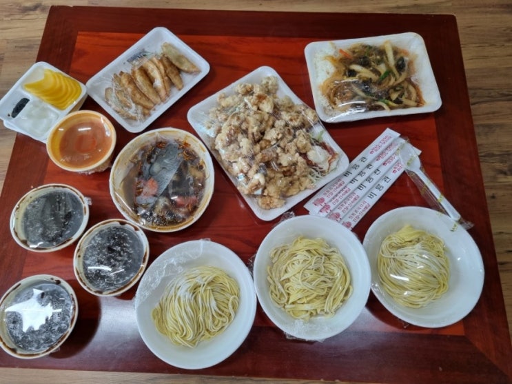  시골에서 짜장면 배달해먹기 백학 비룡관 백학면 중식집