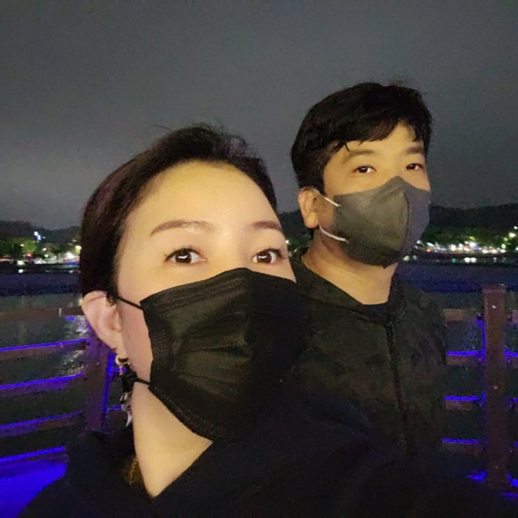  안산밤에 산책로 걷기좋은곳 화랑 유원지
