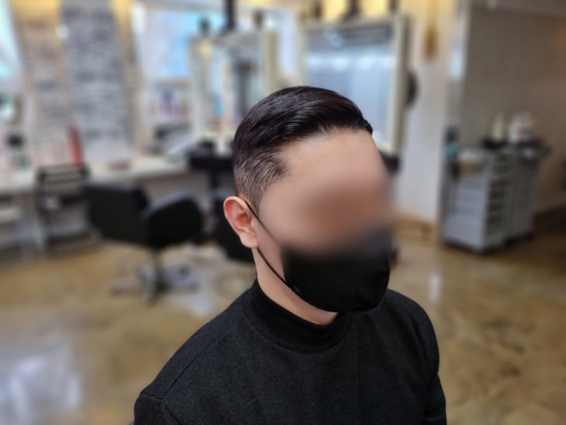남성펌종류 숏헤어 포마드펌(직모,갈리는 앞머리모류교정 아이롱펌)