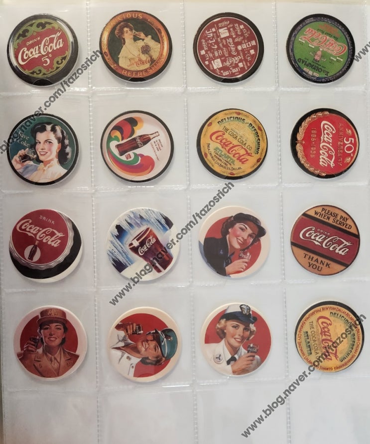 1993 COLLECT-A-CARD Coca-Cola Milkcaps series 1,2  complete collection of 16/16