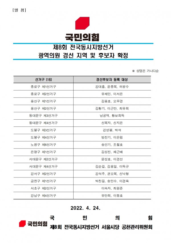  공천 탈락의 변(辯)