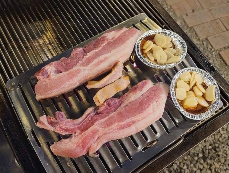  [의왕 야외바베큐 맛집] 백운호수 캠핑 분위기 정육식당 청계 '산앤들'