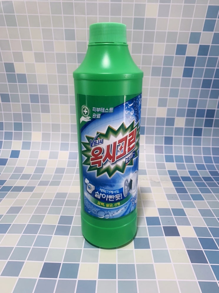 흰옷 빨래 필수품 옥시크린 표백제(+흰옷 누런때 빨래 사용 전후 컷) 살균세탁