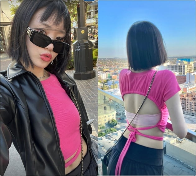 배우 이유비, 등이 뻥 뚫린 반전 의상에 눈길이 쏠린다..미국서 뽐낸 초슬림 몸매 배우 이유비, 등이 뻥 뚫린 반전 의상에 눈길이 쏠린다..미국서 뽐낸 초슬림 몸매