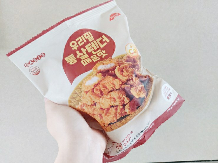 [오아시스마켓] 우리밀 통살텐더 매운맛 에프 후기(추천인 cyan14)