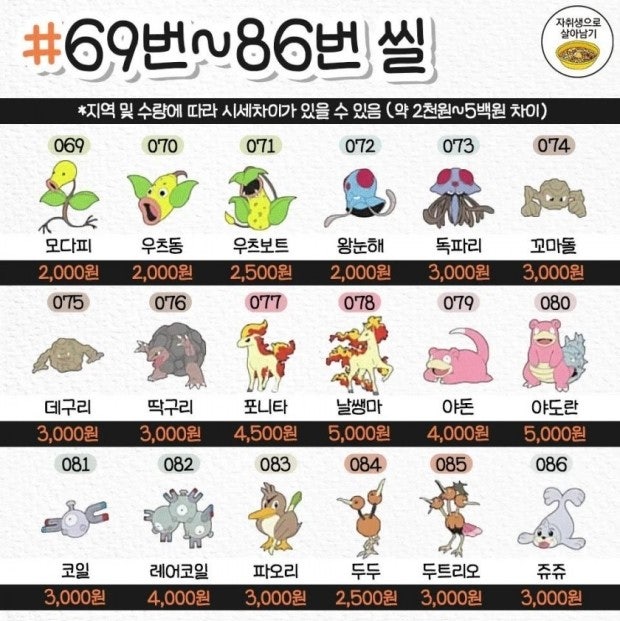 포켓몬 띠부띠부씰 시세 가장 비싼 스티커, 시세표 보고 확인! : 네이버 블로그