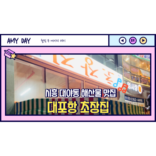 [시흥]대야동 막회&해산물 맛집 '대포항 초장집'