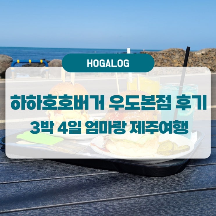 엄마랑 제주여행 #6: 하하호호버거 우도본점 후기, 제주도 수제버거 맛집