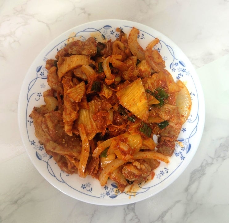  저녁반찬-삼겹살 김치두루치기