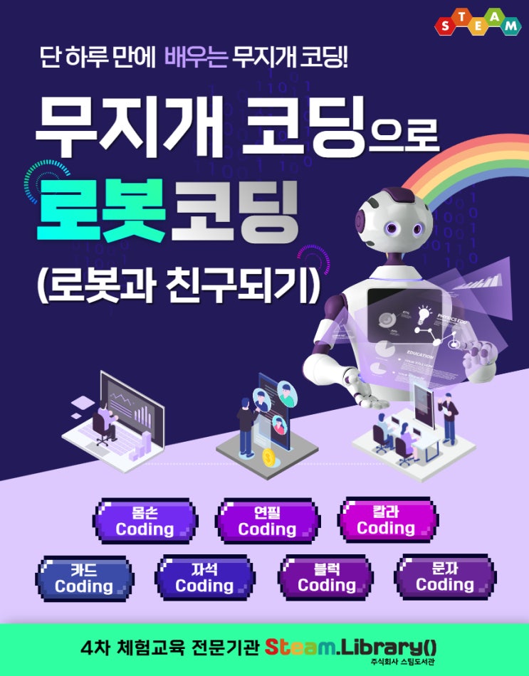  구로 스팀도서관 - 4차 체험교육 전문기관 디자인 작업