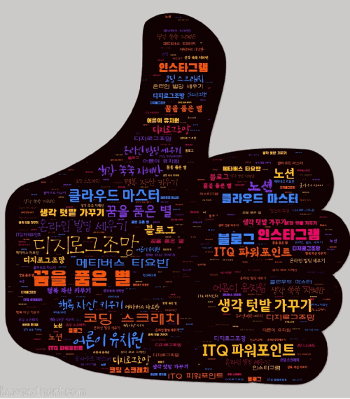  나다움 표현하기< 워드 아트 워드 클라우드 생성기>
