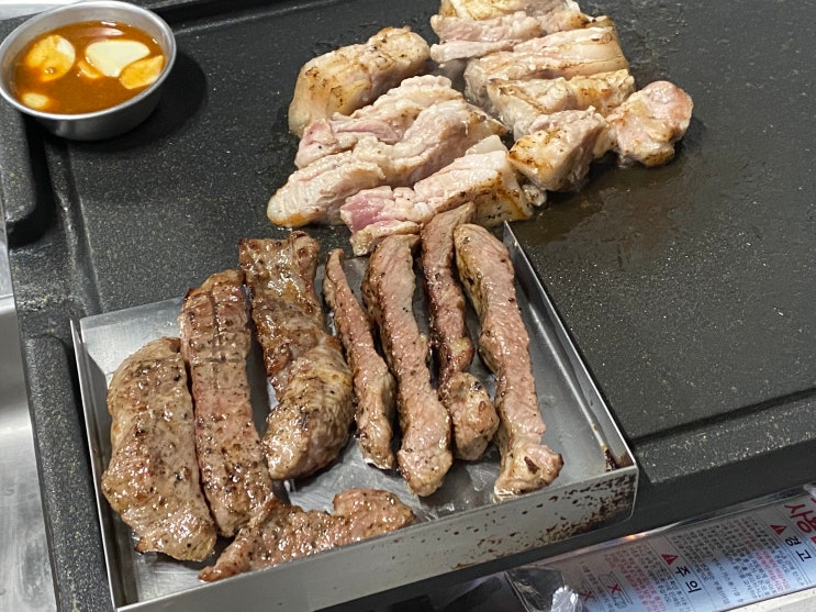 [동인천 맛집]연탄구이 이베리코, 돼지고기전문점 '양군화덕'