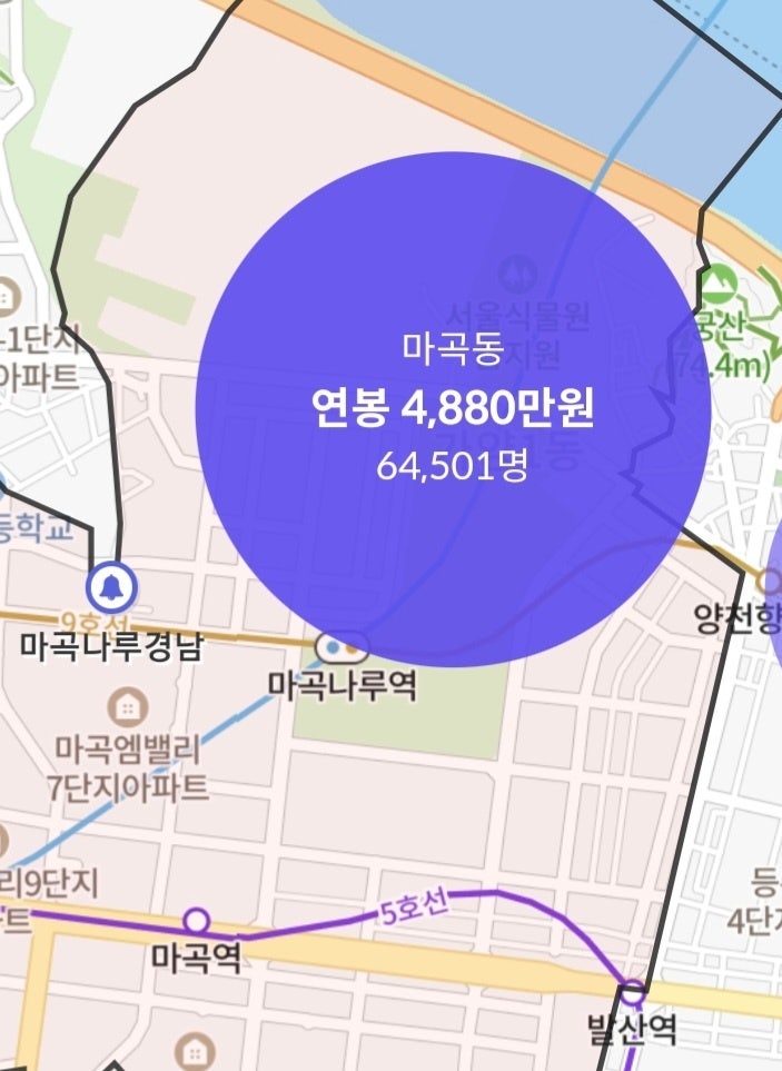  그김에 발산점 상권분석