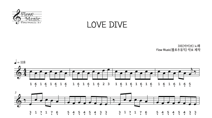  아이브 - LOVE DIVE(러브 다이브) 스틸텅드럼악보