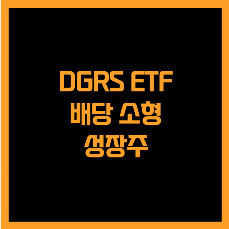  미국 소형 배당 성장주에 투자하는 DGRS ETF