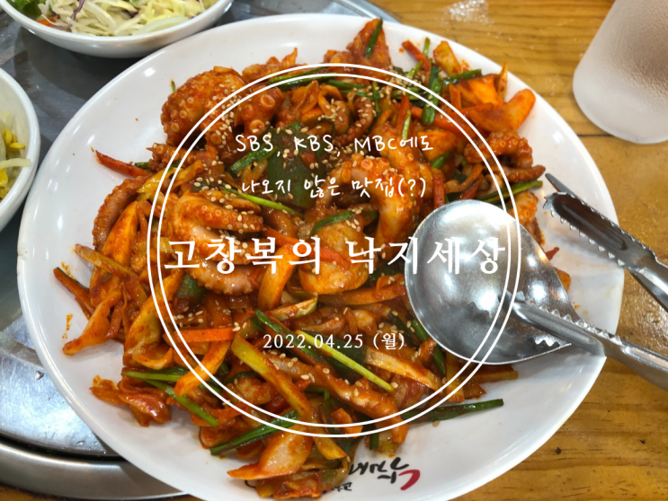 [봉천] SBS, KBS, MBC에도 나오지 않은 맛집(?) 고창복의낙지세상 봉천점- 2022.04.25(월)