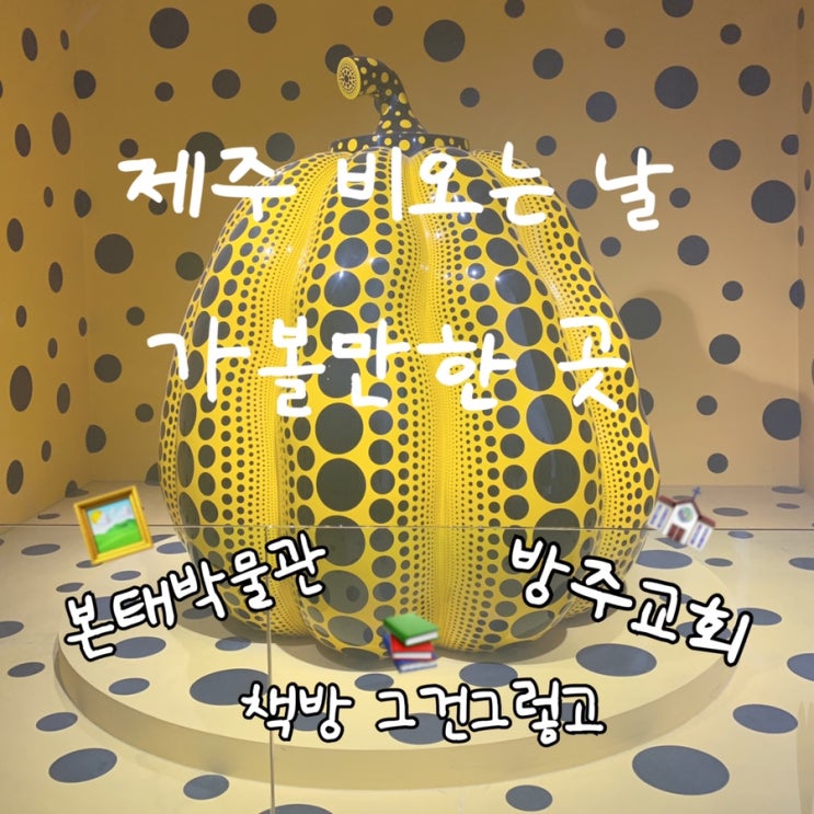  제주도 남쪽 서귀포 비오는 날 갈만한 관광지, 제주 실내 관광지 ep.3 - 본태박물관, 방주교회, 독립서점 책방 그건 그렇고
