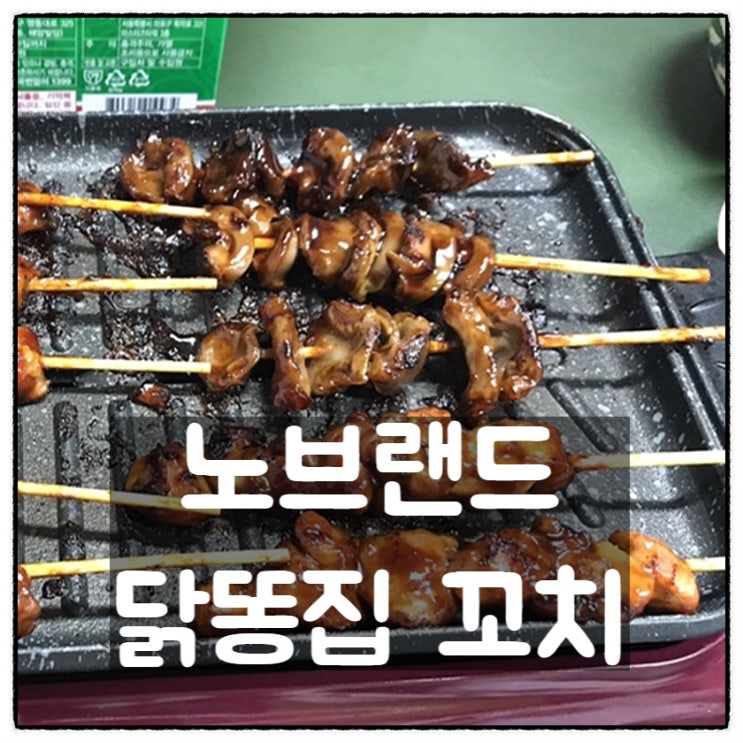  노브랜드 숯불데리야끼 닭꼬치 근위 닭똥집 리뷰