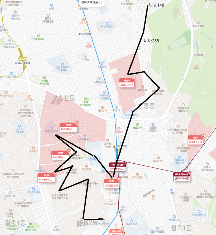 미아 임장: 미아사거리역 일대 재개발 재건축 및 미아258번지,번동148번지를 중심으로 미아 임장: 미아사거리역 일대 재개발 재건축 및 미아258번지,번동148번지를 중심으로