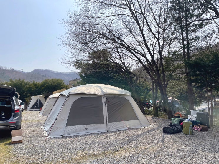  용인 문수산오토캠핑장, 호수가 보이는 중캠핑장 사이트 폴라리스 레오알파