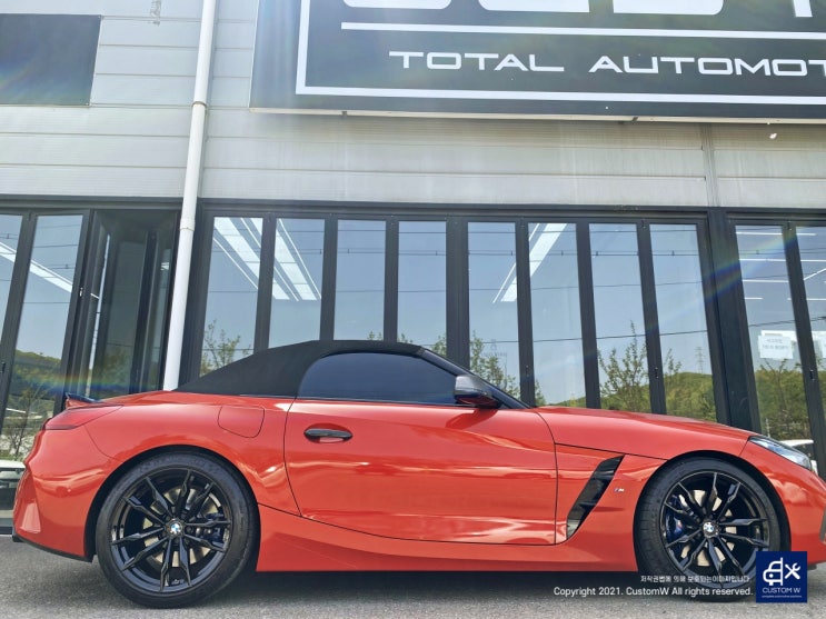  BMW Z4 휠수리 후 블랙유광 휠도색