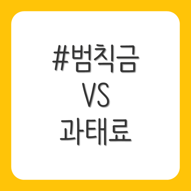  범칙금, 과태료 차이 및 납부/선택 방법