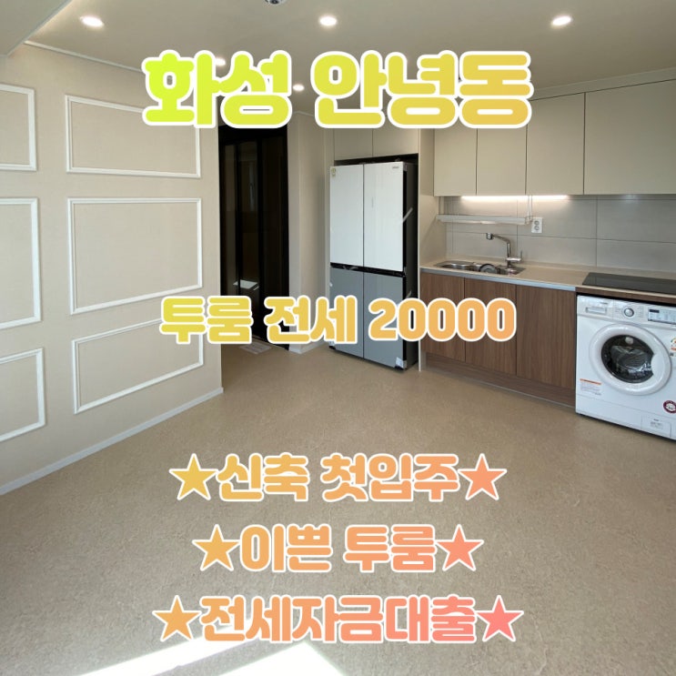  공간가치 #37/화성시 안녕동/신축 첫입주/이쁜 투룸/전세/반전세