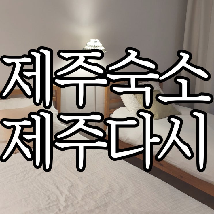  제주 가성비숙소 추천 제주다시 101호 트윈룸 후기