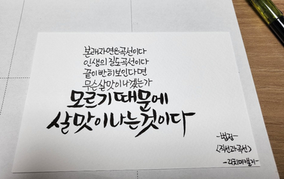  캘리연습일지