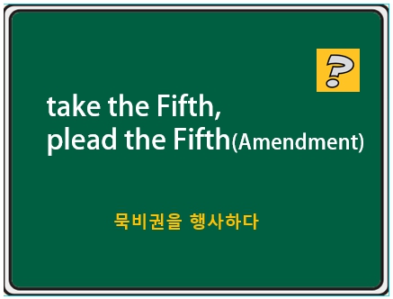 take the Fifth, plead the Fifth 뜻