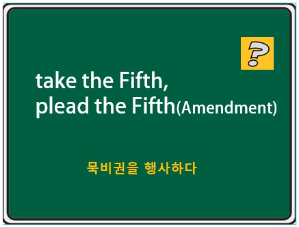  take the Fifth, plead the Fifth 뜻