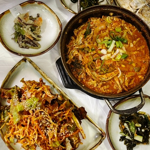  남해 멸치쌈밥 멸치회무침 맛집 멸치랑칼치에서 먹방