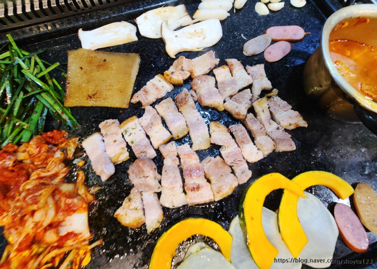 [조원동 삼겹살 맛집] 화덕구이 전문점 (화덕애) "화덕생삼겹+돌판생삼겹+카스 먹방" 찐 후기