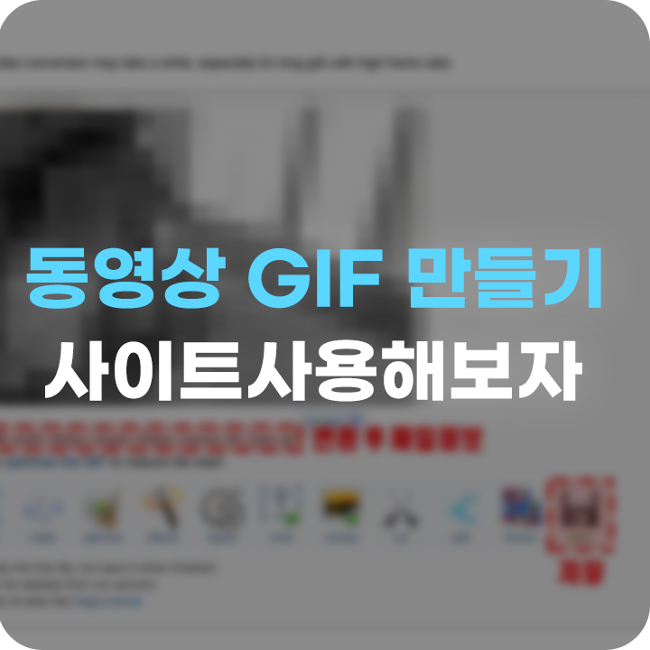  동영상 gif 변환 만들기는 사이트로?