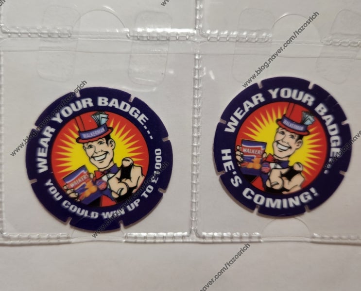  1996 WALKERS Walkerman Tazos complete collection of 2/2