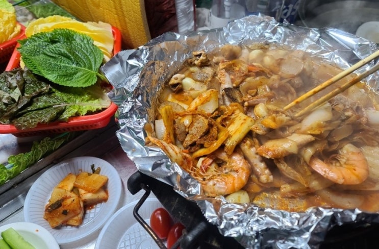 [여수]여수 여행 포장마차 맛집/낭만포차보다 맛 좋은 교동시장 해물삼합 맛집! 22번 원조 해물삼합!